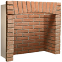 Fireplace Chambers in Brick or Natural Stone - Perfect for Wood Burning Stoves