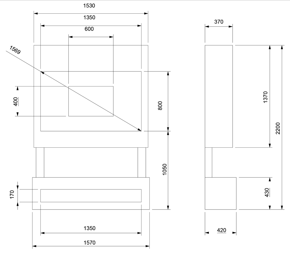 Celsi DLX 1250 Media-Wall Sizes