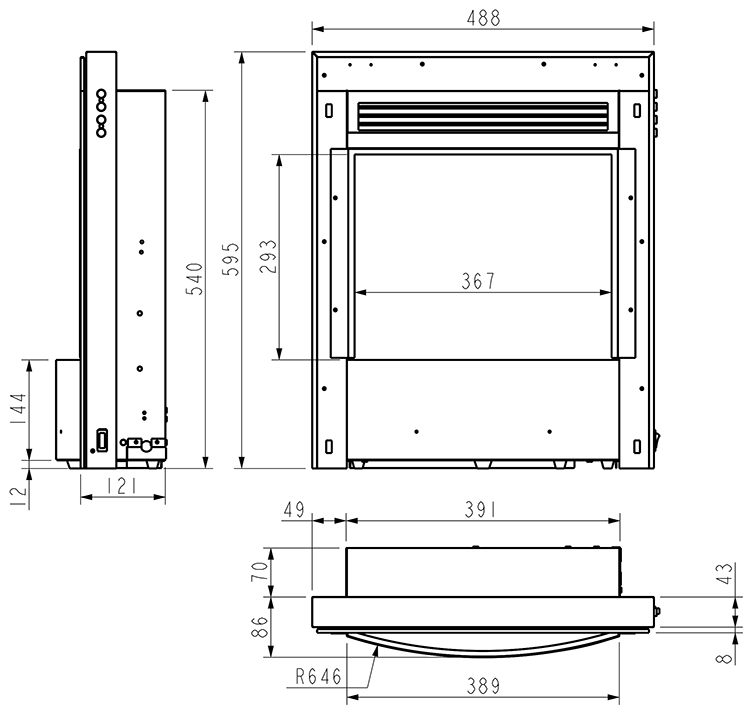 Celsi Ultiflame Ultra SL Dimensions