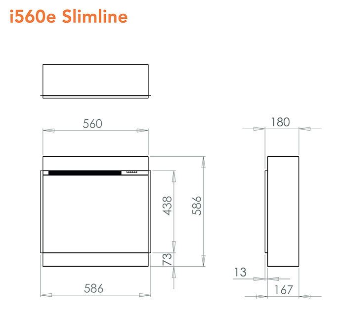 iRange i560e Slimline Sizes