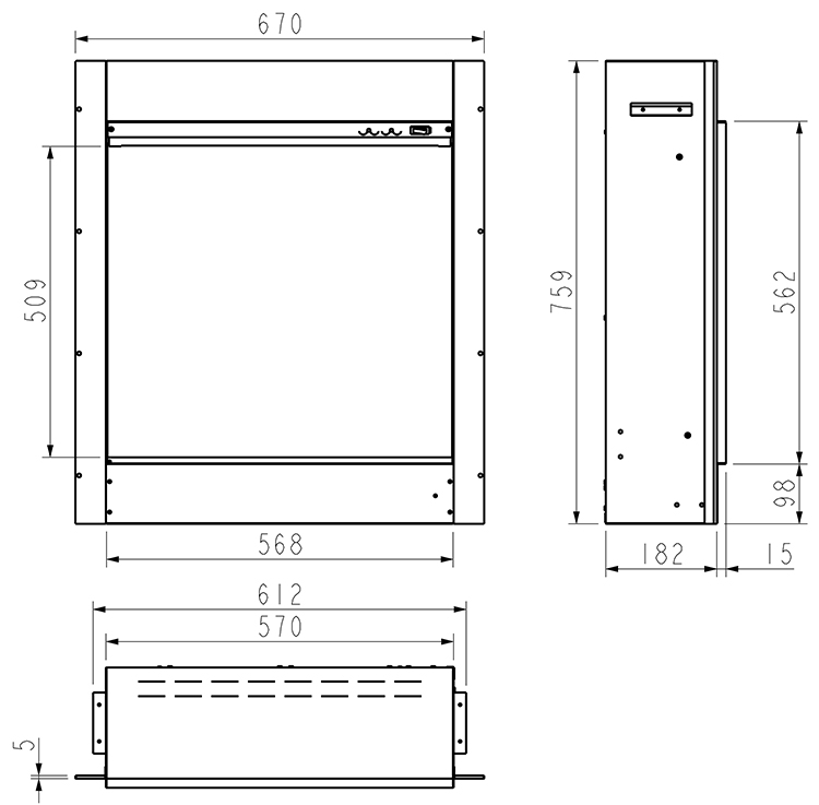 Celsi DLX 600XT Dimensions