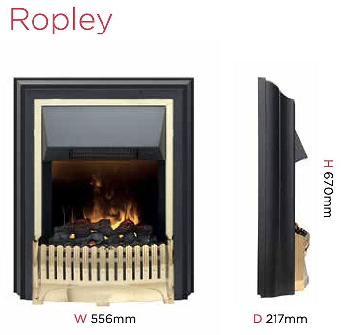 Dimplex Ropley Fire Dimensions Sizes