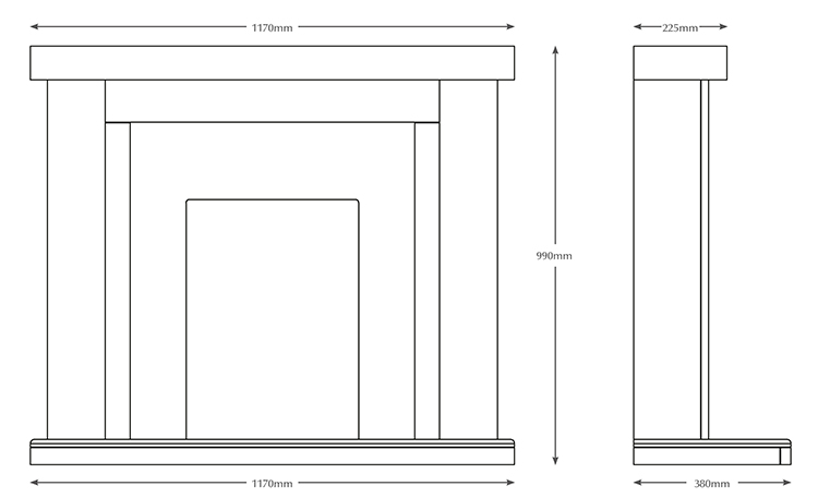 Elgin & Hall Charlestown Sizes