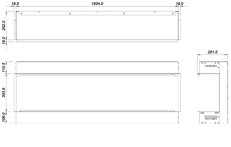 Flamerite Glazer 1500 Dimensions