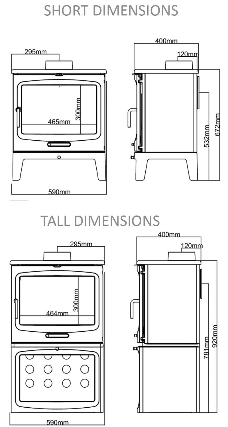 Saltfire Peanut 10 Stove Sizes