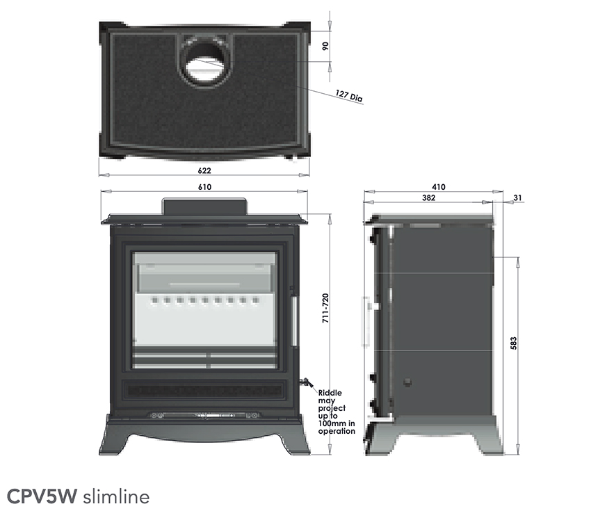 Purevision CPV5W Classic Wide Slimline Sizes