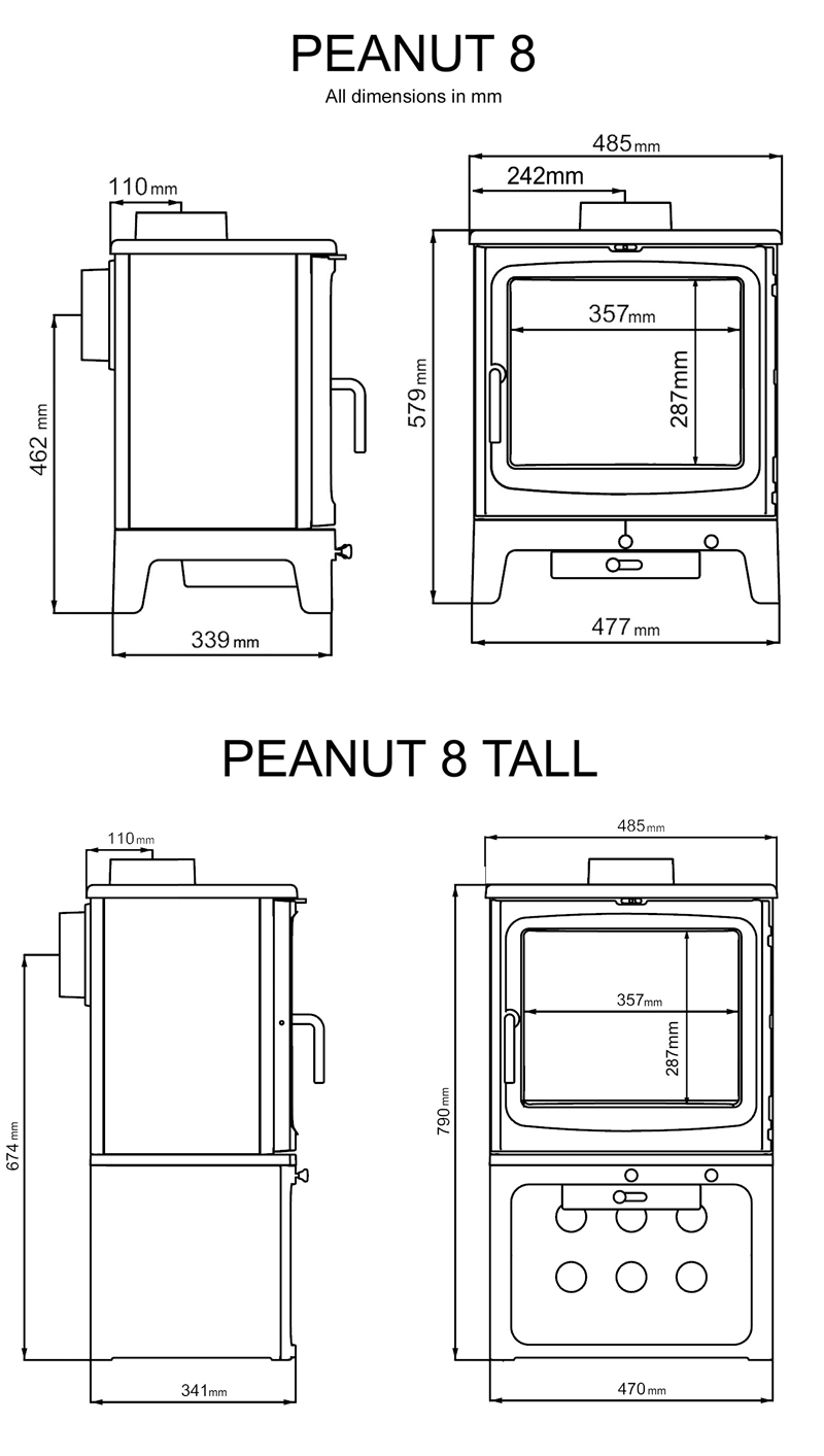 Saltfire Peanut 8 Dimensions