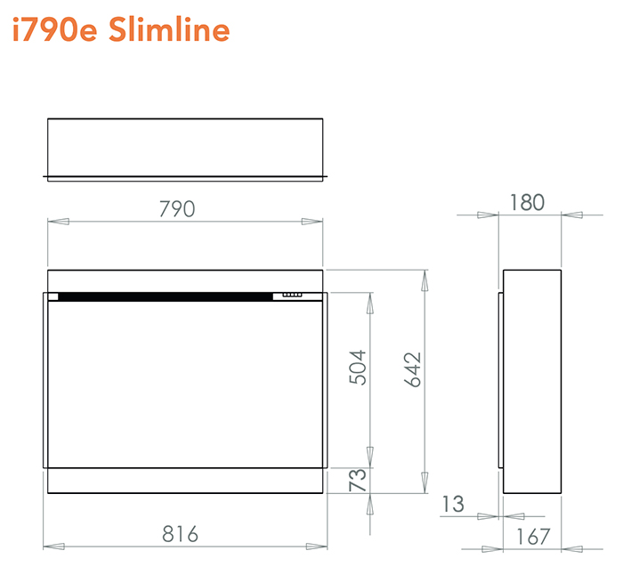 Charlton & Jenrick iRange i790e Slimline Dimensions