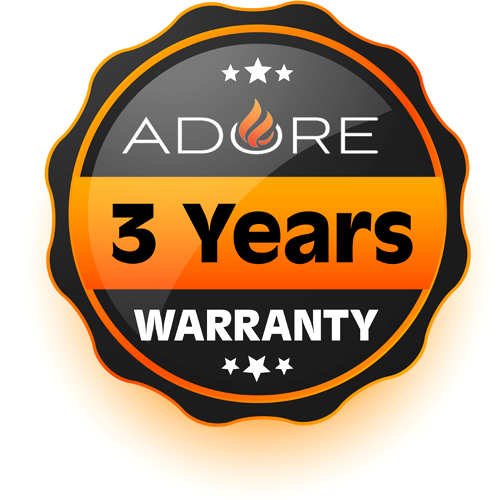 Adore Fires 3 Years Guarantee