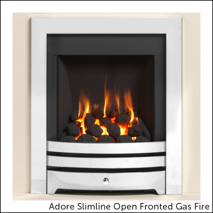 Adore Slimline Multi Flue Open Fronted Gas Fire