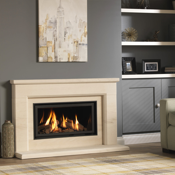 Wildfire Ravel 800 Asti Limestone Gas Fire Suite