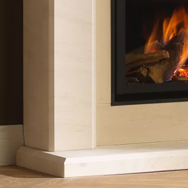 Wildfire Ravel 800BF Asti Limestone Balanced Flue Gas Fire Suite