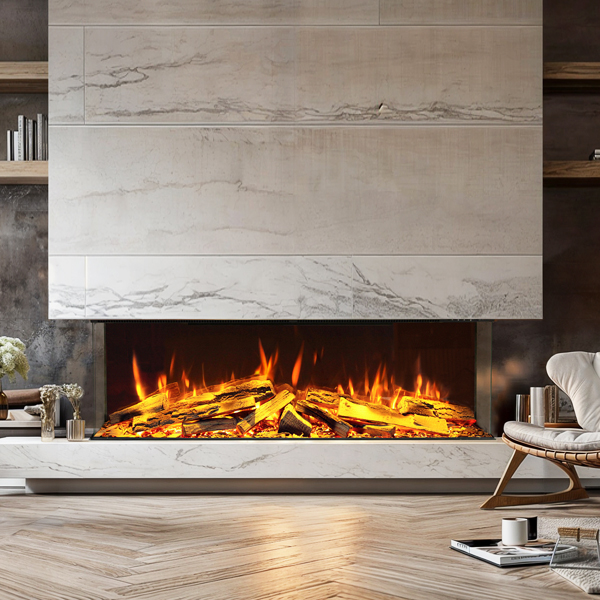 Celsi Electriflame DLX 1250 Built-In 3-Sided Glass Smart Electric Fire