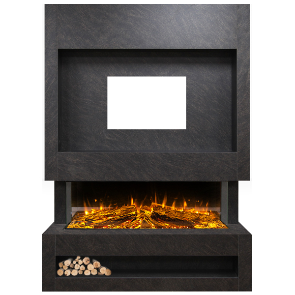 Celsi Electriflame DLX 1250 Media Wall Unit - Cupria Slate