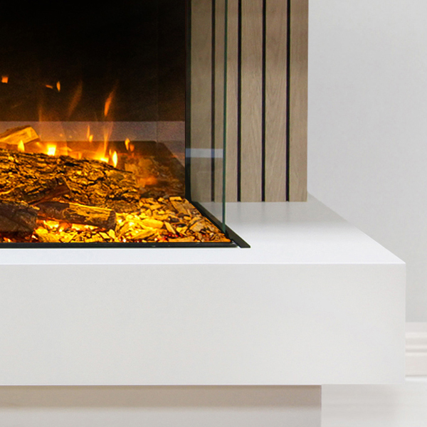 Celsi Electriflame DLX 1250 Monroe 3-Sided Glass Smart Electric Fireplace Suite