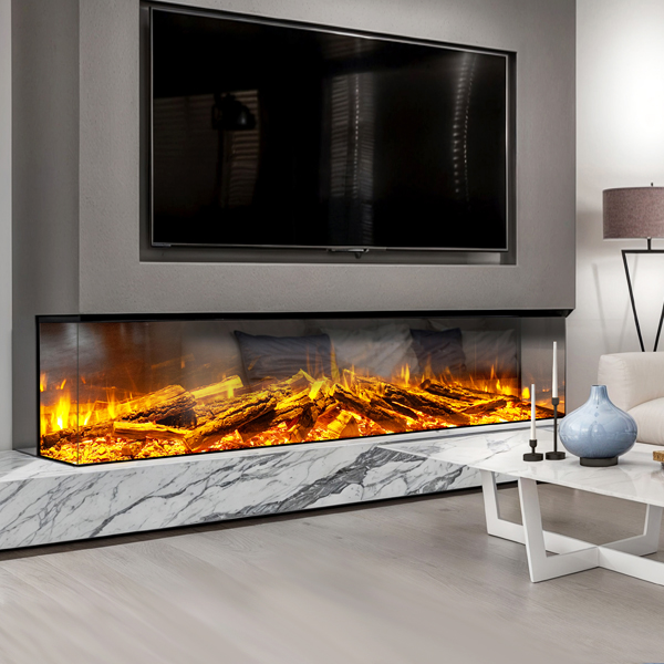 Celsi Electriflame DLX 2000 Built-In 3-Sided Glass Smart Electric Fire