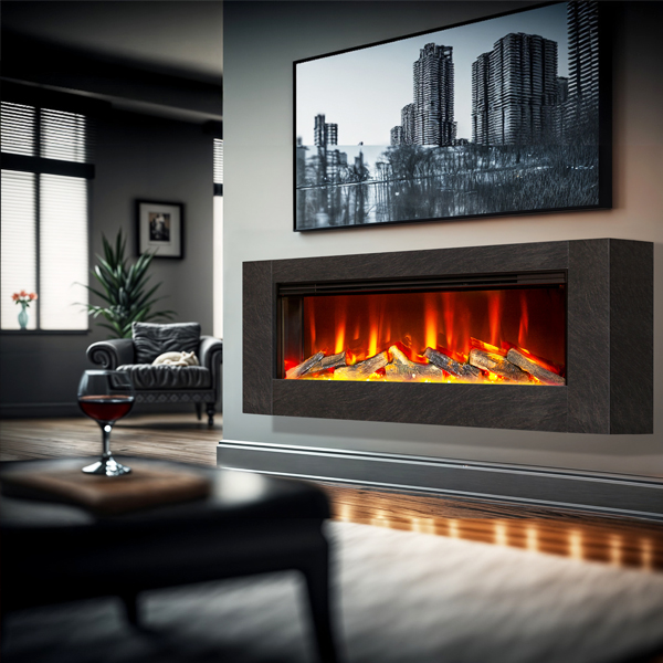 Celsi Electriflame VR Rosetta S1250 Wall Hung Electric Fireplace Suite