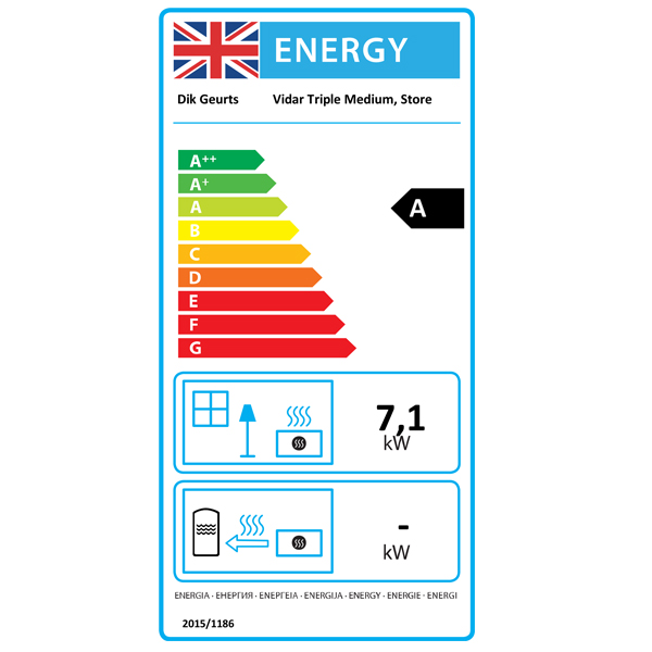 Dik Geurts Vidar Triple Medium Store Wood Burning Stove