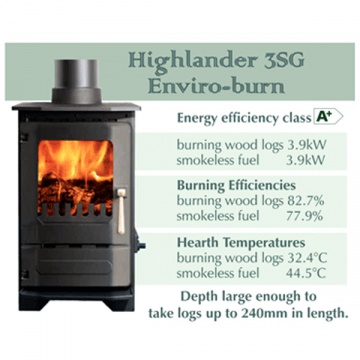 Dunsley Highlander 3 SG Enviro-Burn Solo Multi-Fuel Stove