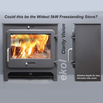 Ekol Clarity 5 Multi-Fuel / Wood Burning Stove | Flames.co.uk