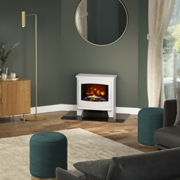 FLARE Beacon Large Electric Stove - Ash White