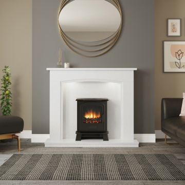 FLARE Emelia Marble Fireplace