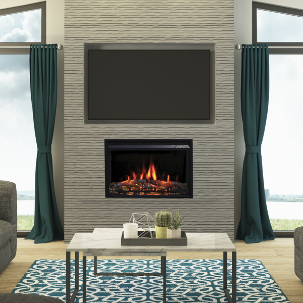 FLARE Rodwell 22'' Inset Wall Mounted Electric Fire