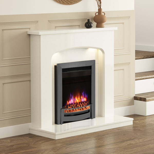 FLARE Tasmin Marble Fireplace