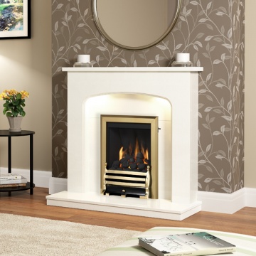 FLARE Tasmin Marble Fireplace