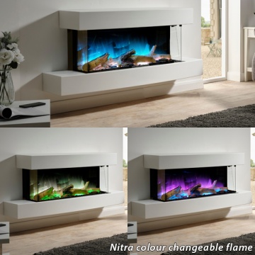 Flamerite Atlas 1000 Wall Mounted Electric Fireplace Suite