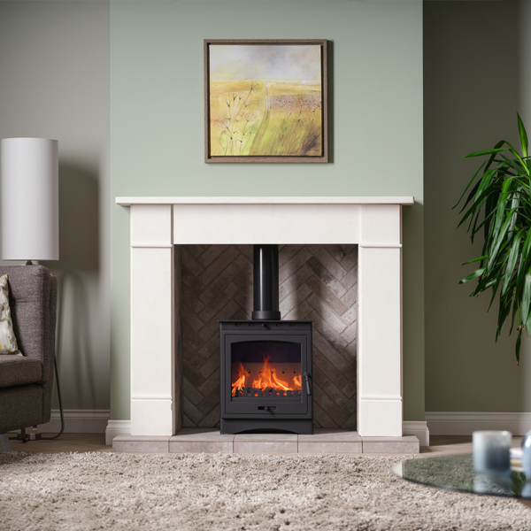 Gallery Brompton 56'' Agean Limestone Fireplace