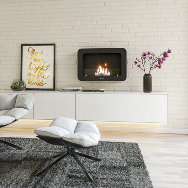 Henley Crete Wall Mounted Bioethanol Fire