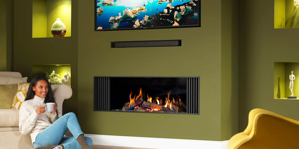 Media Wall Gas Fire - Ravel 1500