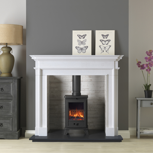 Penman Aversa Limestone Fireplace