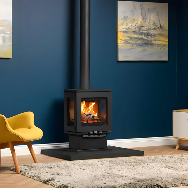 Purevision LPV5 Linear 5kW 3 Sided Wood Burning Stove