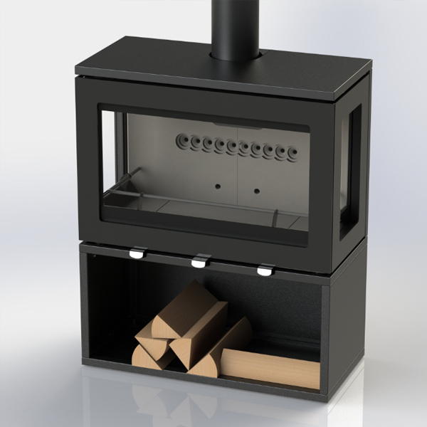 Purevision LPV8 Linear 8kW 3 Sided Wood Burning Stove