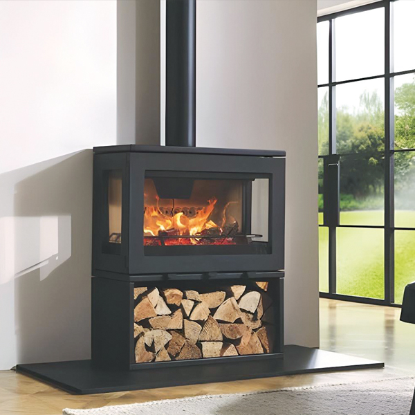 Purevision LPV8 Linear 8kW 3 Sided Wood Burning Stove