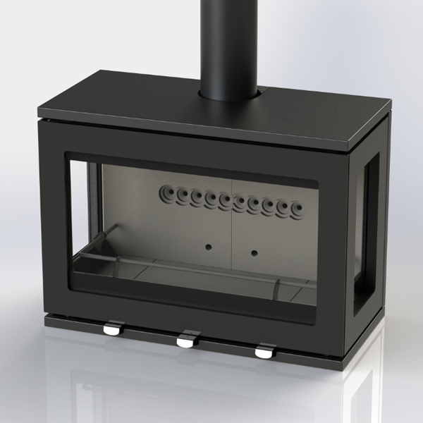 Purevision LPV8 Linear 8kW 3 Sided Wood Burning Stove