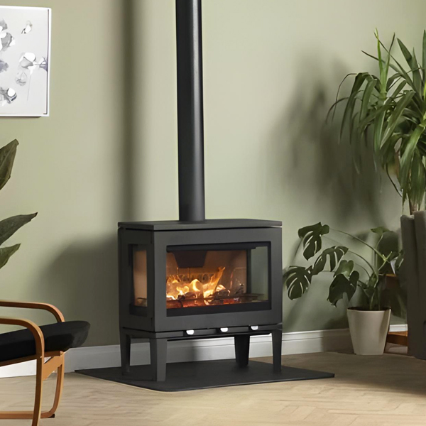 Purevision LPV8 Linear 8kW 3 Sided Wood Burning Stove