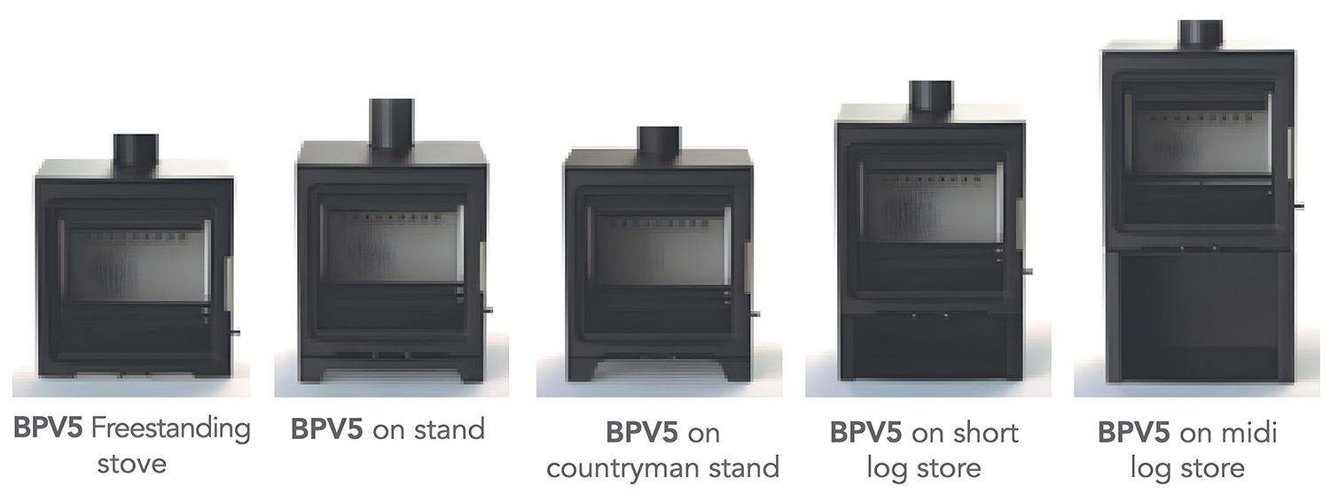 Purevision BPV5 Stoves Log Store and Stand Options