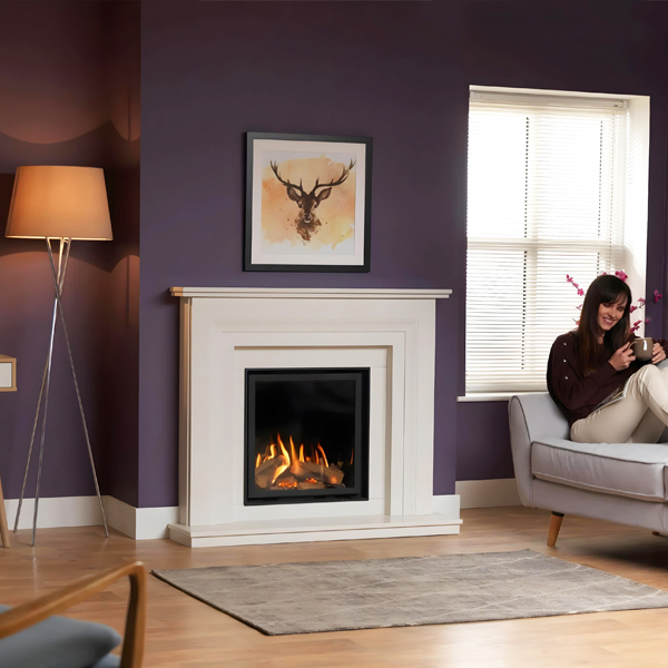 Wildfire Ravel 600 Amalfi Marble Gas Fire Suite