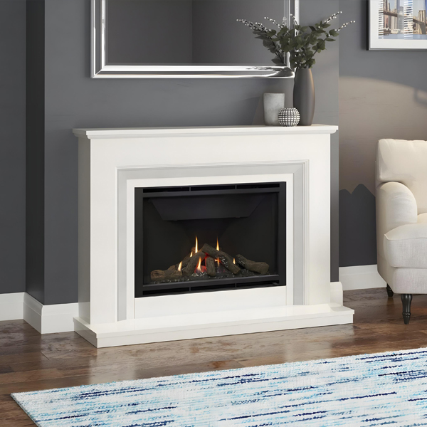 Wildfire HE 950L Seville Marble Gas Fire Suite