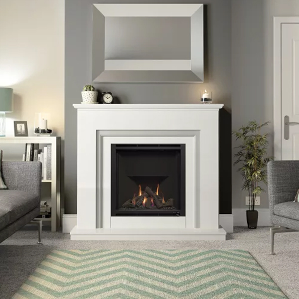 Wildfire HE 900 Avellino Marble Gas Fire Suite