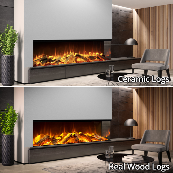 Celsi Electriflame DLX 1800 Built-In 3-Sided Glass Smart Electric Fire ...