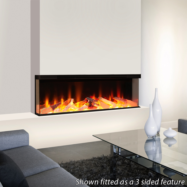 Celsi Electriflame VR Commodus S-1250 1-2-3 Sided Electric Fire ...