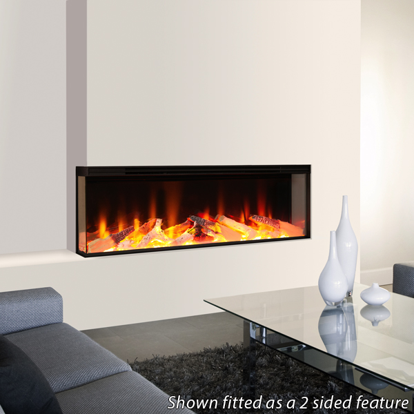 Celsi Electriflame VR Commodus S-1250 1-2-3 Sided Electric Fire ...