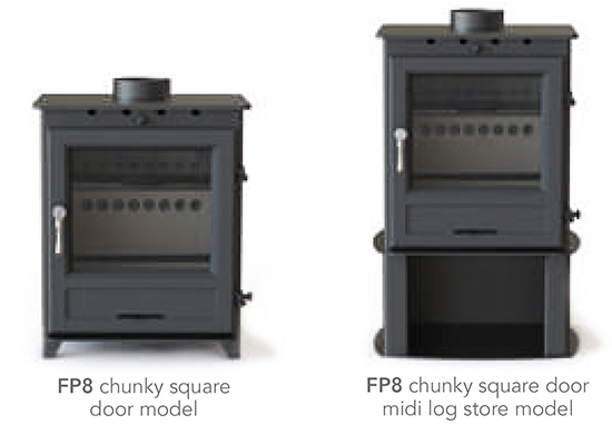 Fireline FP8 Stove With Log Store 