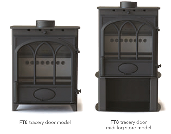 FT8 8kW Multi-Fuel Stove with Log Store