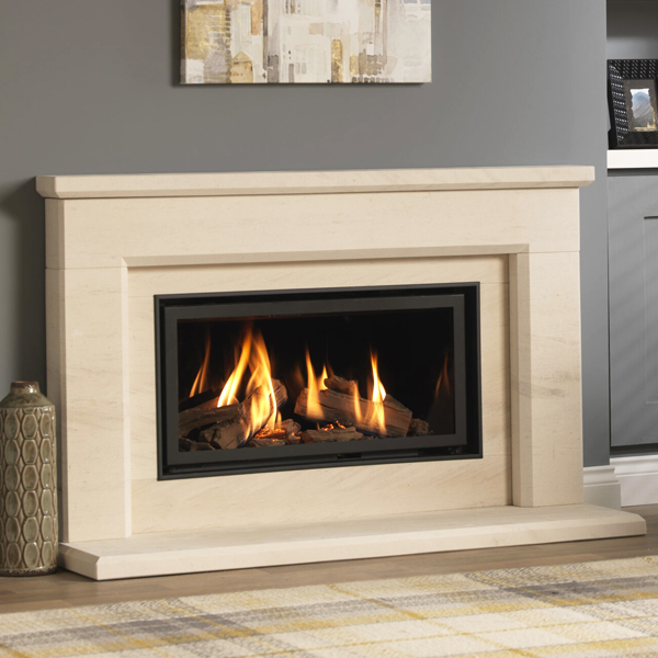 Wildfire Ravel 800 Asti Limestone Gas Fire Suite